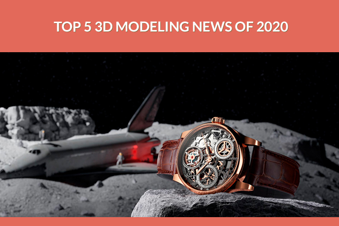 3D Product Model of a High-End Watch in Space Setting