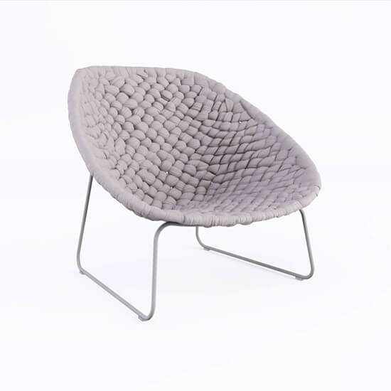 Photoreal 3D Model Of A Comfortable Cloth Chair