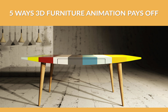 A Coffee Table in an Animated Product Rendering