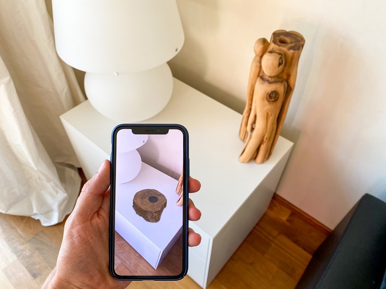 Person Using AR App to Make an Informed Choice About a Product